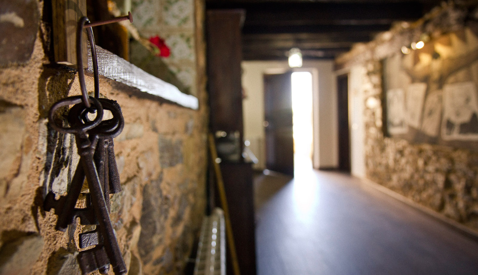 Detalle del pasillo interior inferior de Casa da Lembranza